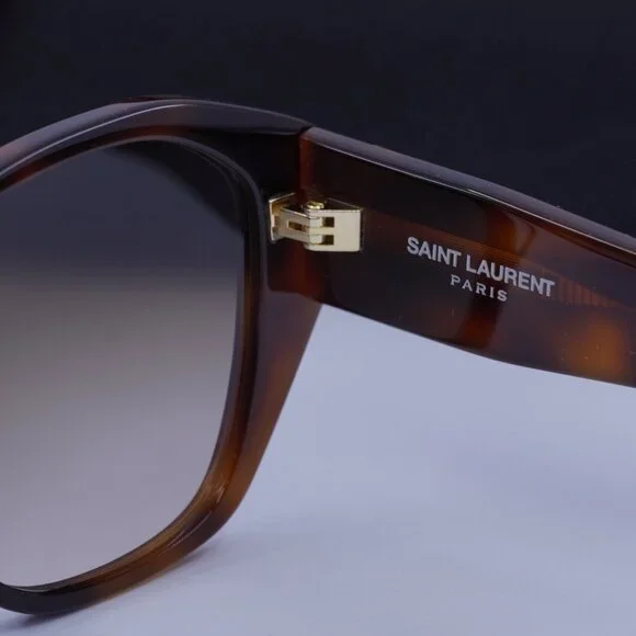 Saint Laurent SL M8 003 Geometric Sunglasses – Havana/Brown - Picture 7 of 10